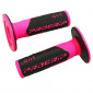 REVETEMENT POIGNEE PROGRIP MOTO OFF ROAD 801 DOUBLE DENSITE FLUO DESIGN FUCHSIA FLUO/NOIR CLOSED END 115mm (CROSS/MX) (PAIRE) 0801766006615