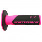 REVETEMENT POIGNEE PROGRIP MOTO OFF ROAD 801 DOUBLE DENSITE FLUO DESIGN FUCHSIA FLUO/NOIR CLOSED END 115mm (CROSS/MX) (PAIRE) 0801766006615