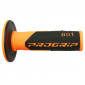 REVETEMENT POIGNEE PROGRIP MOTO OFF ROAD 801 DOUBLE DENSITE FLUO DESIGN ORANGE FLUO/NOIR CLOSED END 115mm (CROSS/MX) (PAIRE) 0801766065520