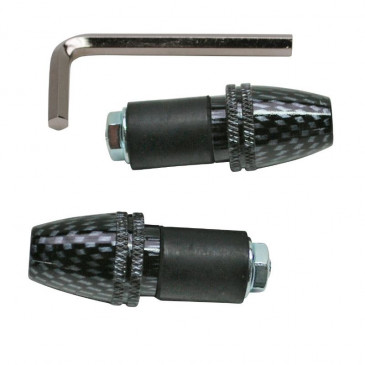 BAR ENDS REPLAY CONICAL - KNURLED CARBON (PAIR) 3700948034187