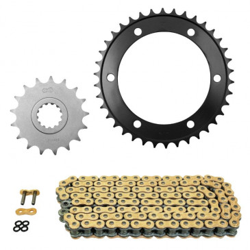 CHAIN AND SPROCKET KIT FOR YAMAHA 1300 XJR 1998>2001, XJR SP 1999>2001 530 17x38 (Ø SPROCKET 130/150/10.5) (OEM SPECIFICATION) -AFAM- 5400598035500