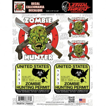 AUTOCOLLANT/STICKER LETHAL THREAT ZOMBIE HUNTER KIT (150x200mm) (LT88643) 3700948158319