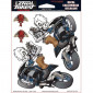 AUTOCOLLANT/STICKER LETHAL THREAT WHEELIE SKULL BLACK (150x200mm) (LT88089) 3700948158388