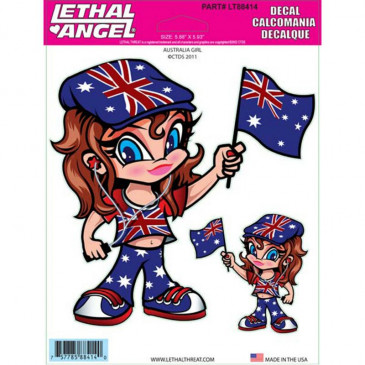 STICKER LETHAL THREAT AUSTRALIA GIRL (15x20cm) (LT88414) 3700948158425