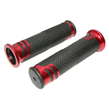 GRIP- REPLAY "On road" R613 BLACK/RED - LENGTH 127mm - CLOSED END (Pair) 3700948093405