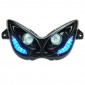 DOUBLE OPTIQUE SCOOT REPLAY RR8 POUR MBK 50 NITRO 1997>2012/YAMAHA 50 AEROX 1997>2012 NOIR AVEC LEDS BLEU 3700948033586