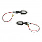 TURN SIGNAL FOR MOTORBIKE- AVOC OSAKA 3 LEDS - ALUMINIUM BODY - TRANSPARENT/BLACK (Long 61mm / H 23mm (Wd 15mm) 3700948100639