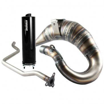 EXHAUST FOR 50cc MOTORBIKE VOCA CROSS ROOKIE FOR MBK 50 X-LIMIT/YAMAHA 50 DTR (TOP MOUNTING - BLACK ALUMINIUM SILENCER) 3700948183403