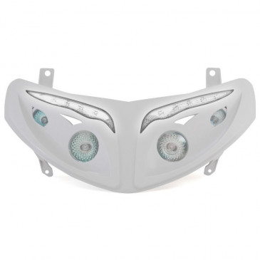 DOUBLE OPTIQUE SCOOT REPLAY RR8 POUR PEUGEOT 50 SPEEDFIGHT-II BLANC AVEC LEDS BLANCHES ** 3700948033593