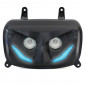 DOUBLE OPTIQUE SCOOT REPLAY RR8 POUR MBK 50 BOOSTER 2004>/YAMAHA 50 BWS 2004> NOIR AVEC LEDS BLEU ** 3700948033531