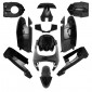 FAIRINGS/BODY PARTS FOR SCOOT PEUGEOT 50 VIVACITY 2008> GLOSS BLACK (KIT 5 PARTS) -P2R- 3700948104262