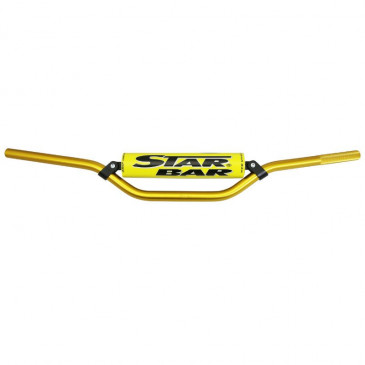 GUIDON MOTO CROSS STAR BAR MX/ENDURO ALU 2014 T6 DIAM 22,2mm L800mm H86mm OR AVEC BARRE DE RENFORT 3700948149614