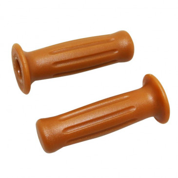 GRIP- DOMINO ORIGINAL- ON ROAD 3394 RETRO BROWN 120mm CLOSED END (PAIR) - 8033900004955