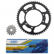 KIT CHAINE ADAPTABLE DERBI 50 SENDA 2000>2001 420 15X53 (ALESAGE 105mm) -P2R- 3700948060780