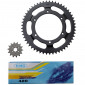 CHAIN AND SPROCKET KIT FOR DERBI 50 GPR 1997>2003 420 14x53 (BORE Ø 108mm + OFFSET) (OEM SPECIFICATION) -SELECTION P2R- 3700948060759