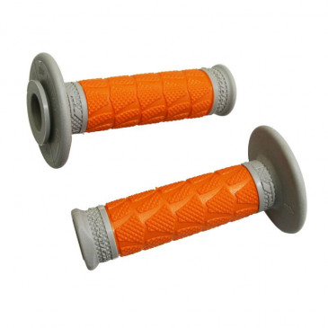 GRIP-PROGRIP OFF ROAD 783 DUAL DENSITY BASE COLOR GREY/ORANGE 115mm (PAIR) (CROSS/MX) 0801766092649