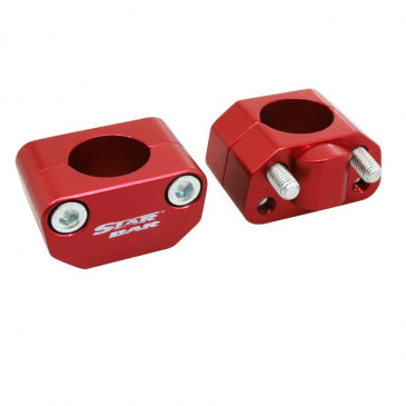 HANDLEBAR RISER-STARBAR-ALUMINIUM-UNIVERSAL Ø 28,6mm RED (PAIR) 3700948149843