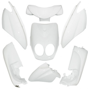 FAIRINGS/BODY PARTS FOR SCOOT MBK 50 OVETTO 2011> DIGITAL DASHBOARD/YAMAHA 50 NEOS 2011> DIGITAL DASHBOARD - GLOSS WHITE (9 PARTS KIT) -P2R- 3700948113547