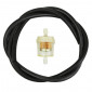 FUEL HOSE KIT 5x8 BLACK + PAPER CYLINDRIC FUEL FILTER Ø6 - (1M) (MADE IN FRANCE) 3701213418718