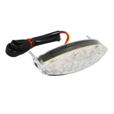 TAIL LIGHT FOR MOTORBIKE (OVAL SHAPED WITH LEDS) FOR AJP 50 PR2, 125 PR3-PR4, 250 PR5/DAELIM 125 BESBI TRANSPARENT -SELECTION P2R- 8430525097070