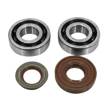 BEARING FOR CRANKSHAFT+SEALS FOR SCOOT ARTEK FOR MBK 50 BOOSTER, NITRO/YAMAHA 50 BWS, AEROX/APRILIA 50 SR/CPI 50 ARAGON/GENERIC 50 IDEO (BEARING KIT 6204 TPI POLYAMID C4 +VITON SEALS) 3700948115176