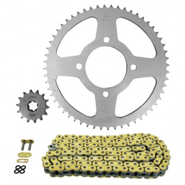 CHAIN AND SPROCKET KIT FOR SUZUKI 125 VL INTRUDER 1999>2008 428 14x56 (REAR SPROCKET Ø 76/100/10.5) (OEM SPECIFICATIONS) -AFAM- 5400598036835