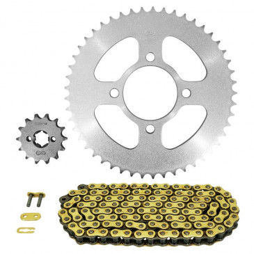 CHAIN AND SPROCKET KIT FOR SUZUKI 125 VANVAN 2007>2018 428 14x49 (REAR SPROCKET Ø 64/84/10.5) (OEM SPECIFICATIONS) -AFAM- 5400598036767