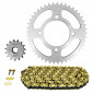 CHAIN AND SPROCKET KIT FOR SUZUKI 125 GZ MARAUDER 1998>2011 428 15x45 (REAR SPROCKET Ø 80/100/10.5) (OEM SPECIFICATIONS) -AFAM- 5400598036828