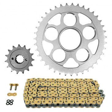 CHAIN AND SPROCKET KIT FOR DUCATI 796 MONSTER 2010>2014, MONSTER ABS 2010>2014 525 15x39 (REAR SPROCKET Ø 60/110/38) (OEM SPECIFICATIONS) -AFAM- 5400598045585