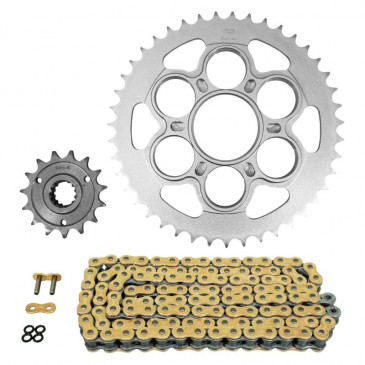 CHAIN AND SPROCKET KIT FOR DUCATI 1200 DIAVEL 2011>2018 525 15x43 (REAR SPROCKET Ø 60/110/38) (OEM SPECIFICATIONS) -AFAM- 5400598046193