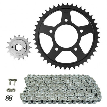 CHAIN AND SPROCKET KIT FOR HONDA 600 VT SHADOW 1986> 525 16x44 (BORE Ø 80/110/10.5) (OEM SPECIFICATION) -AFAM- 5400598030406