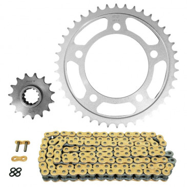 CHAIN AND SPROCKET KIT FOR HONDA 650 CB F 2014> 525 15x42 (REAR SPROCKET Ø 112/138/12.25) (OEM SPECIFICATIONS) -AFAM- 5400598030765