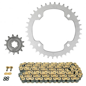 CHAIN AND SPROCKET KIT FOR YAMAHA 350 YFM R RAPTOR 2004>2013, YFM RAPTOR 2004> 520 13x38 (REAR SPROCKET Ø 125/145/10.5) (OEM SPECIFICATIONS) -AFAM- 5400598034275