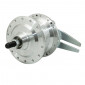 WHEEL HUB FOR MOPED PEUGEOT 103 -REAR- 28 spokes- WITH DRUM BRAKING PLATE + AXLE -SELECTION P2R- 3700948187708