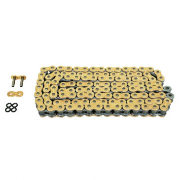 CHAIN FOR MOTORBIKE- AFAM 525 114 LINKS XS-RING SUPER REINFORCED GOLD (A525XSR2-G 114L) 5414837140276