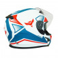 HELMET-FULL FACE ADX XR3 FEELING WHITE/RED/BLUE - MATT XL (DOUBLE VISORS) 3700948186879