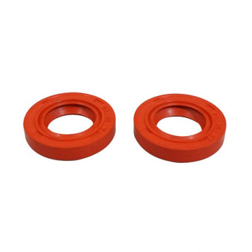 JOINT SPI EMBIELLAGE 50 A BOITE ADAPTABLE DERBI 50 SENDA, GPR/GILERA 50 SMT, RCR/BULTACO 50 ASTRO, LOBITO (20x35x7mm - RACING ROUGE) (PAIRE) -SELECTION P2R- 3701213420872