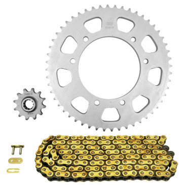 CHAIN AND SPROCKET KIT FOR GAS GAS 50 ROOKIE SM 2001>2005 420 12x52 (Ø SPROCKET 105/125/8.5) (OEM SPECIFICATIONS) -AFAM- 5400598053450