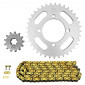 CHAIN AND SPROCKET KIT FOR YAMAHA 50 TT R E 2006>2020 420 13x37 (Ø SPROCKET 64/80/8.5) (OEM SPECIFICATIONS) -AFAM- 5400598033155