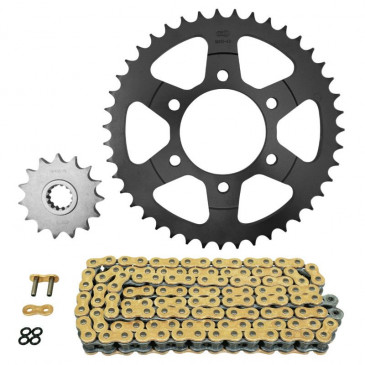 CHAIN AND SPROCKET KIT FOR KAWASAKI 1000 KLZ VERSYS 2012>2020, KLZ VERSYS SE 2019>2021 525 15x43 (Ø SPROCKET 80/104/10.5) (OEM SPECIFICATIONS) -AFAM- 5400598041419