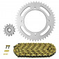 CHAIN AND SPROCKET KIT FOR KAWASAKI 125 KLX 2010>2016 428 14x47 (Ø SPROCKET 110/126/8.25) (OEM SPECIFICATIONS) -AFAM- 5400598039591