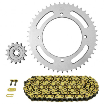 CHAIN AND SPROCKET KIT FOR KAWASAKI 125 KLX 2010>2016 428 14x47 (Ø SPROCKET 110/126/8.25) (OEM SPECIFICATIONS) -AFAM- 5400598039591