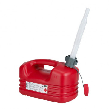 JERRYCAN FOR FUEL - PRESSOL PE - WITH FLEXIBLE SPOUT 5L - RED 4103810211317