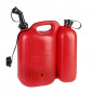 JERRYCAN FOR FUEL - PRESSOL PE DOUBLE COMPARTIMENT 5L + 3L RED - WITH FLEXIBLE SPOUT 4007228825008