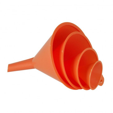 FUNNEL - PRESSOL - POLYETHYLENE ORANGE Ø 50-75-100-120mm (SET OF 4) 4103810023606