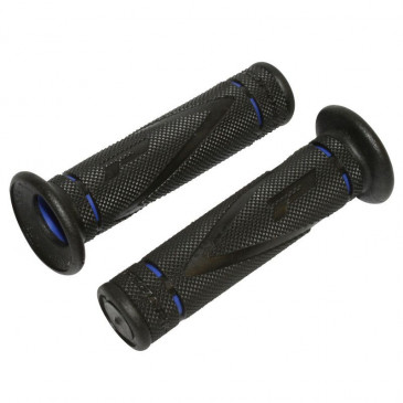 GRIP- PROGRIP ON ROAD 838 DUAL DENSITY BLUE/BLACK 122mm CLOSED END (PAIR) (ROAD BIKE) 0801766000316