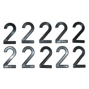 LICENSE PLATE NUMBER FOR MOTORBIKE/SCOOT - 45 mm ALU - TIFLEX - 2 - (SOLD PER 10) 3700948121320