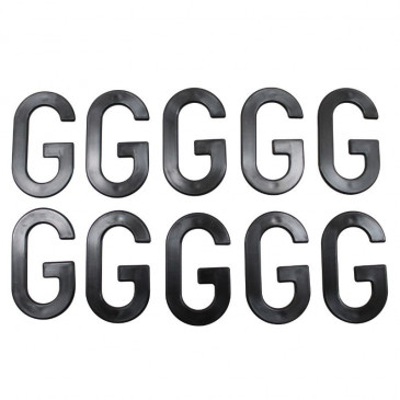 LETTER FOR LICENSE PLATE TIFLEX ALUMINIUM MOTORBIKE/SCOOTER 45mm G (SOLD PER 10) 3700948121962