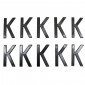 LETTER FOR LICENSE PLATE TIFLEX ALUMINIUM MOTORBIKE/SCOOTER 45mm K (SOLD PER 10) 3700948121993