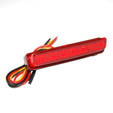 TAIL LIGHT UNIVERSAL REPLAY -WITH LEDS-BAR SHAPED - -RED- WITH STOP LAMP (6 LEDS -RED) (L78mm, H25mm) -CEE APPROVED- 3700948035160